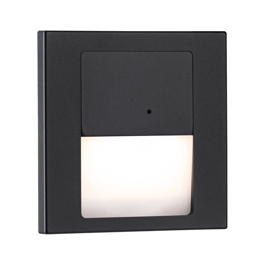 Paulmann 80004 - LED/1W Trepivalgusti anduriga TSARO 230V Lead/must
