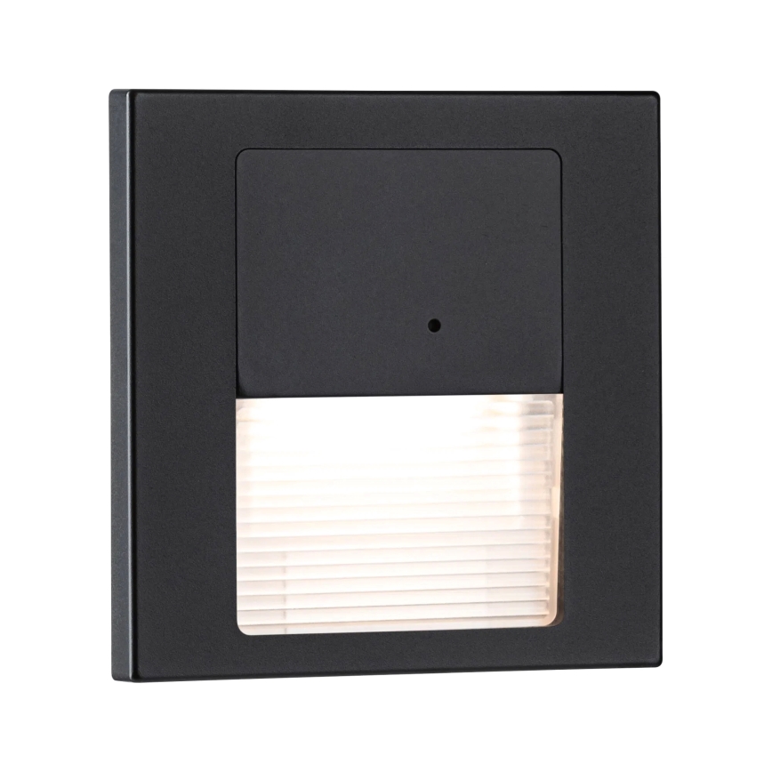 Paulmann 80004 - LED/1W Trepivalgusti anduriga TSARO 230V Lead/must