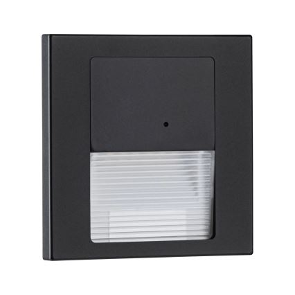 Paulmann 80004 - LED/1W Trepivalgusti anduriga TSARO 230V Lead/must