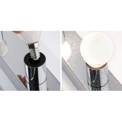 Paulmann 80096 - 3xE14/40W IP44 Peeglivalgusti vannituppa REGULA 230V läikiv kroom