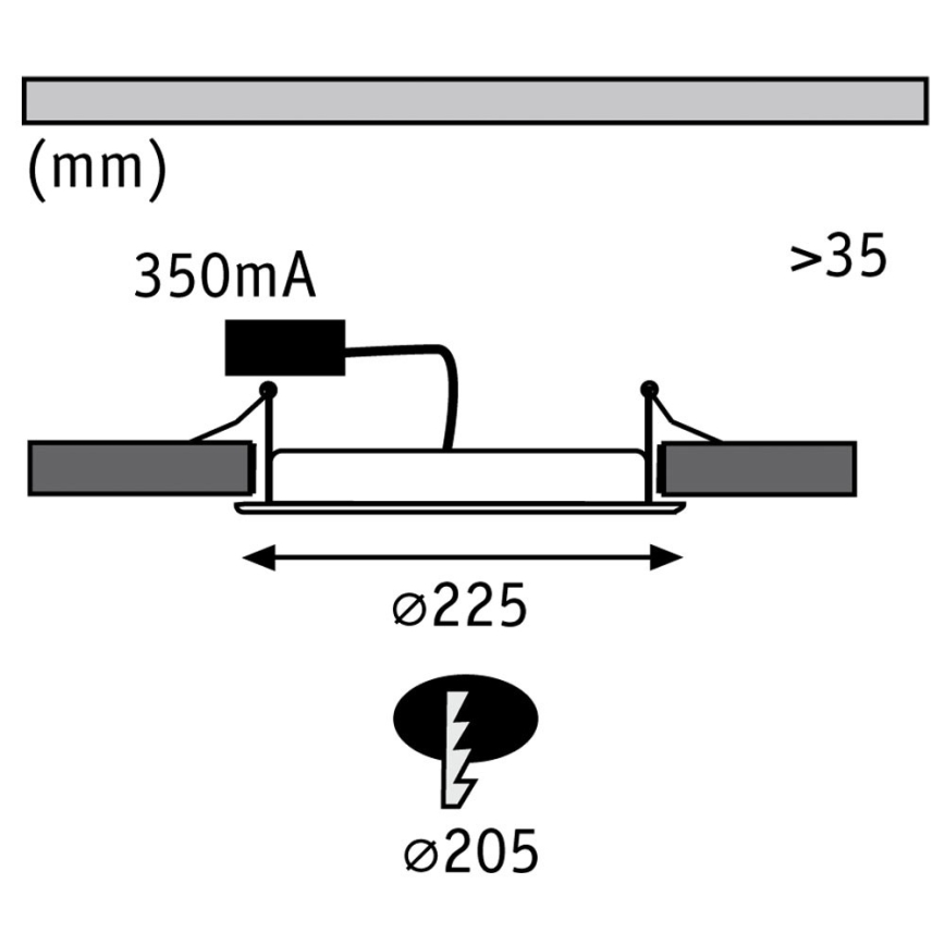 Paulmann 92034 - LED/14W Süvisvalgusti 230V