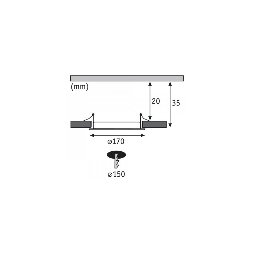 Paulmann 92062 - LED/12W IP44 Ripplaevalgusti vannituppa QUAL 230V 2700K