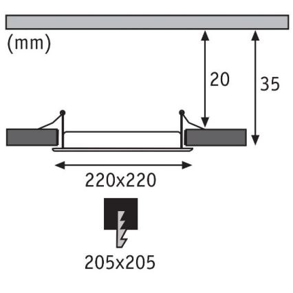 Paulmann 92066 - LED/18W IP44 Süvistatav valgusti vannituppa 230V