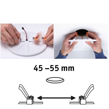 Paulmann 92387 - LED/4,5W Süvistatud vannitoavalgusti VARIFIT 230V IP44