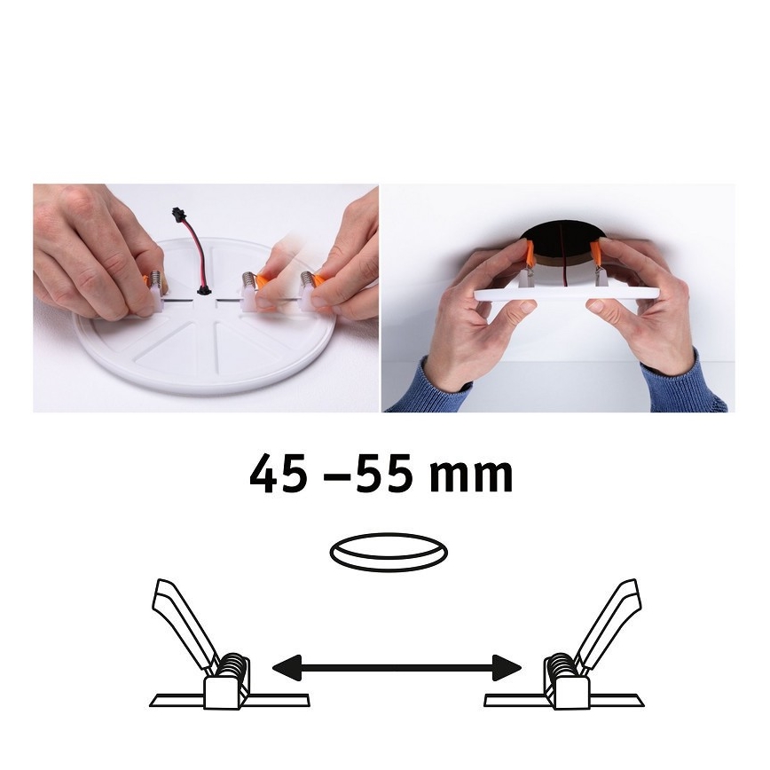 Paulmann 92387 - LED/4,5W Süvistatud vannitoavalgusti VARIFIT 230V IP44