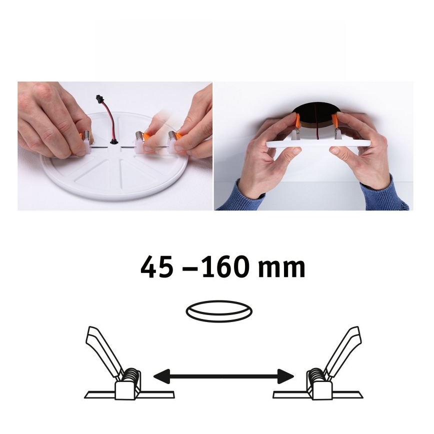 Paulmann 92389 - LED/17W Süvistatav vannitoavalgusti VARIFIT 230V IP44