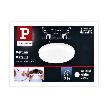 Paulmann 92390 - LED/4,5W Süvistatav vannitoavalgusti VARIFIT 230V IP44