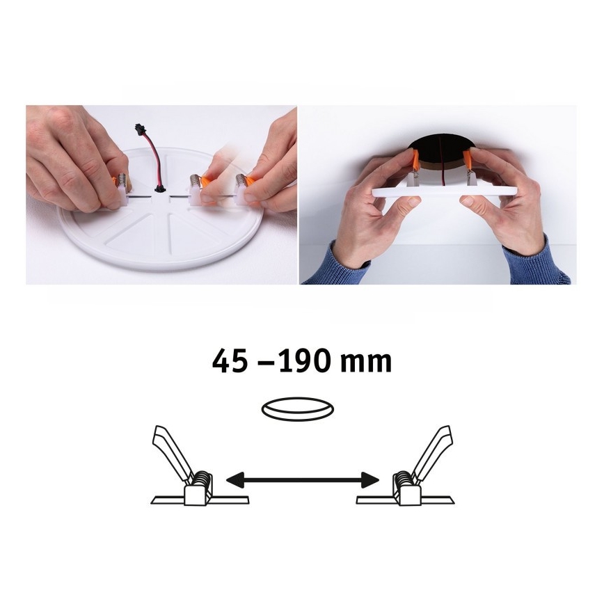 Paulmann 92392 - LED/17,5W Süvistatud vannitoavalgusti VARIFIT 230V IP44