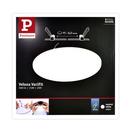 Paulmann 92392 - LED/17,5W Süvistatud vannitoavalgusti VARIFIT 230V IP44