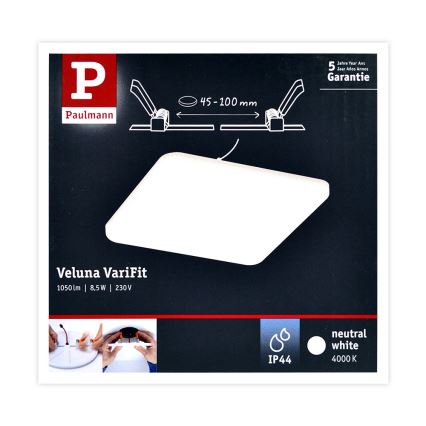 Paulmann 92397 - LED/8,5W Süvistatud vannitoavalgusti VARIFIT 230V IP44