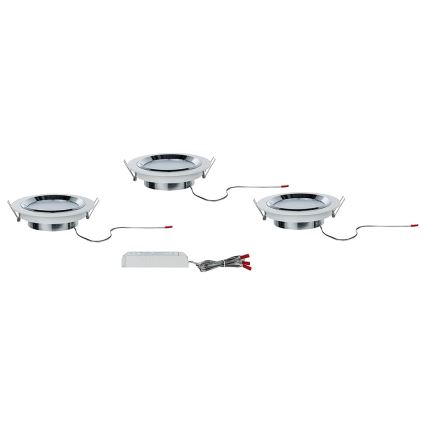 Paulmann 92693 - KOMPLEKT 3xLED/8W Hämardatav süvistatav valgusti PREMIUM LINE 230