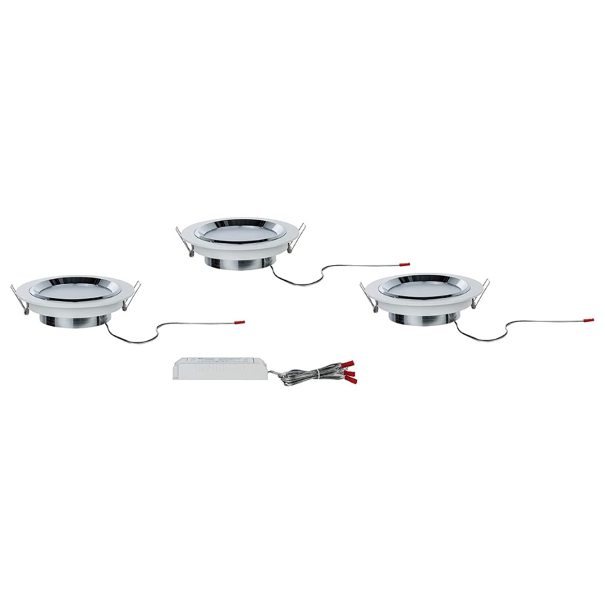 Paulmann 92693 - KOMPLEKT 3xLED/8W Hämardatav süvisvalgusti PREMIUM LINE 230/