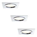 Paulmann 92695 - KOMPLEKT 3x LED/8W Hämardatav süvistatav valgusti DICE 230V