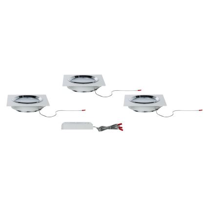 Paulmann 92695 - KOMPLEKT 3x LED/8W Hämardatav süvistatav valgusti DICE 230V