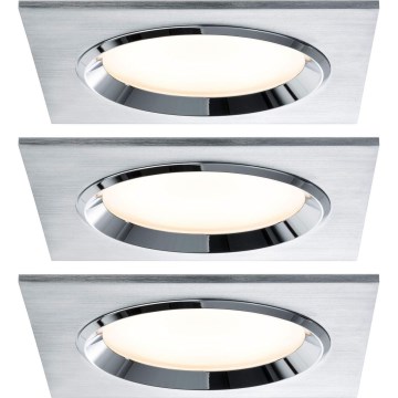 Paulmann 92696 - KOMPLEKT 3xLED/8W Hämardatav süvistatav valgusti DICE 230V