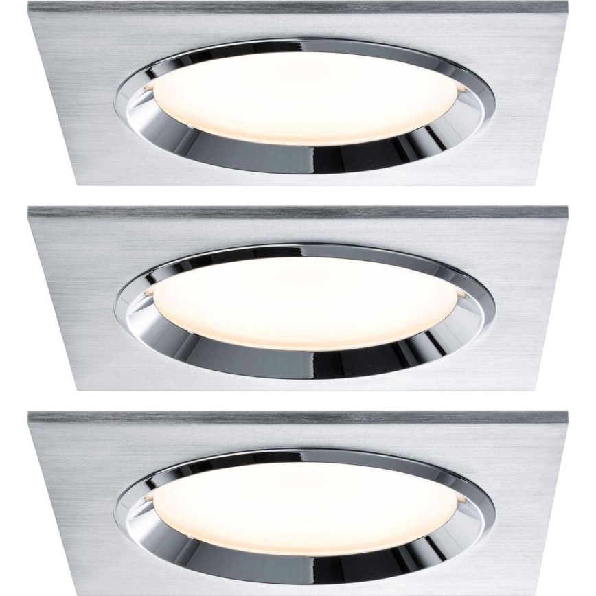 Paulmann 92696 - KOMPLEKT 3xLED/8W Hämardatav süvistatav valgusti DICE 230V