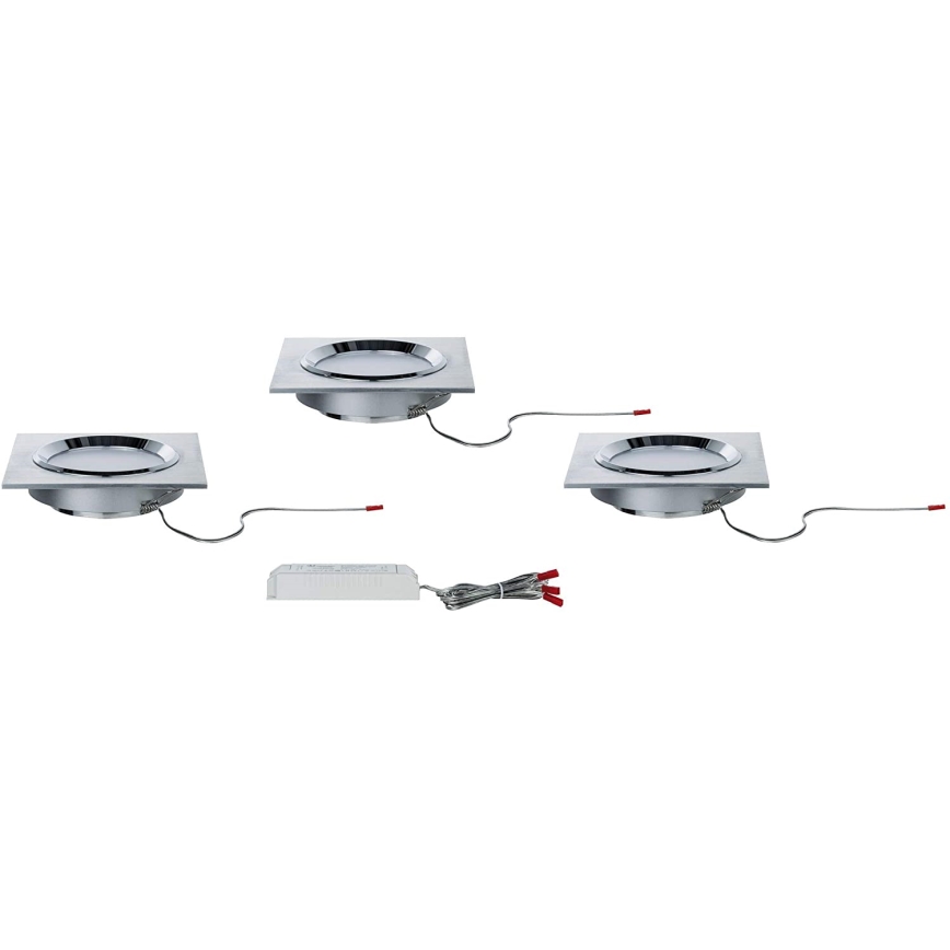 Paulmann 92696 - KOMPLEKT 3xLED/8W Hämardatav süvistatav valgusti DICE 230V