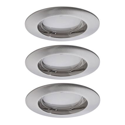 Paulmann 92827 - KOMPLEKT 3xLED/7W IP44 Hämardatav süvistatav valgusti vannituppa COIN 230V