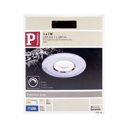 Paulmann 92848 - LED/7W IP65 Süvistatav valgusti vannituppa COIN 230V