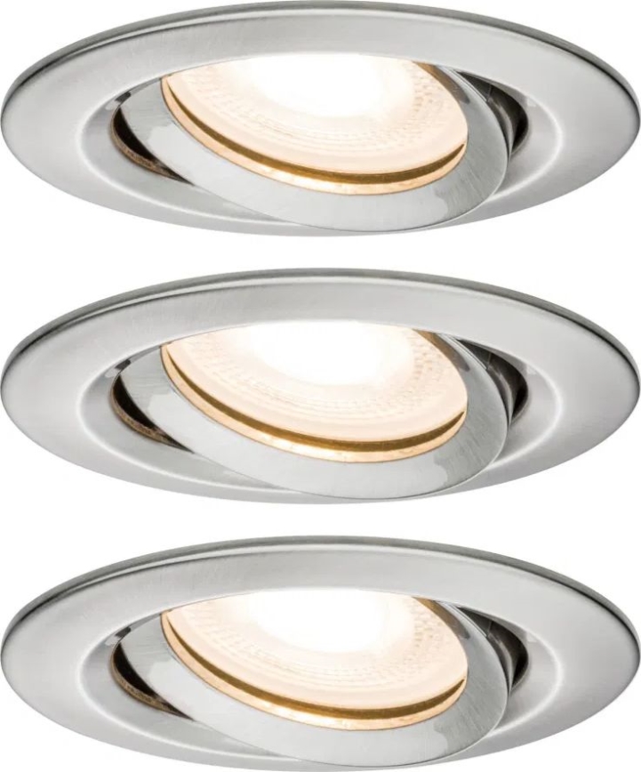 Paulmann 92900 - KOMPLEKT 3xGU10/7W IP65 Hämardatav süvistatav valgusti vannituppa NOVA 230V