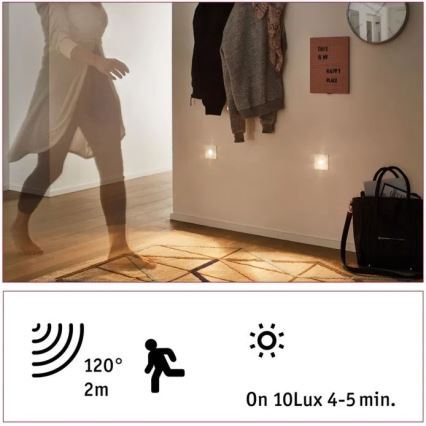 Paulmann 92923 - LED/1,1W Trepivalgusti anduriga WAND 230V 2700K