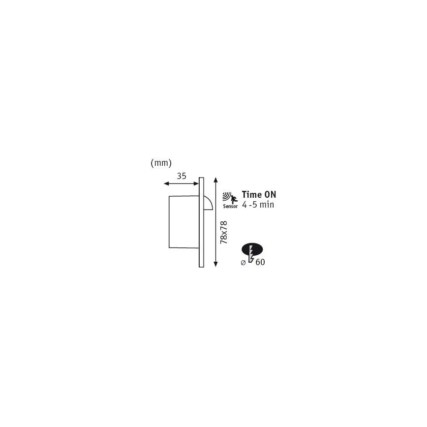 Paulmann 92923 - LED/1,1W Trepivalgusti anduriga WAND 230V 2700K