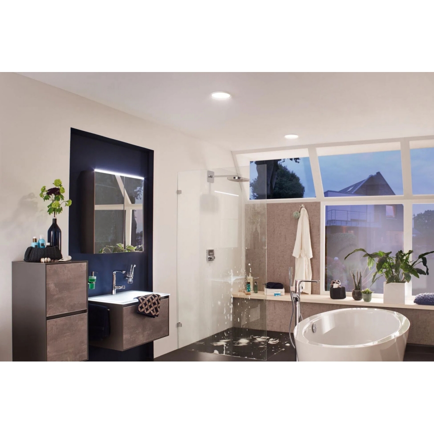 Paulmann 92935 - LED/12W IP44 Hämardatav vannitoa süvistatav laevalgusti AREO 230V läbimõõt 18 cm mattkroom