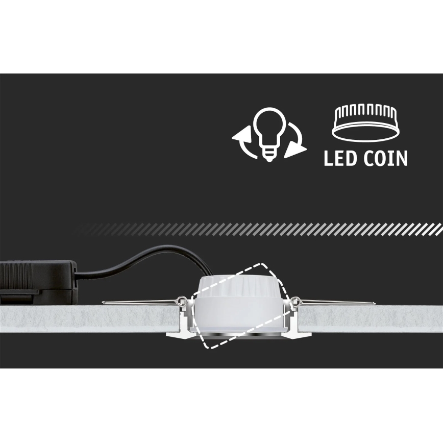 Paulmann 92970 - LED/4,2W IP23 Hämardatav süvistatav valgusti vannituppa COIN 230V