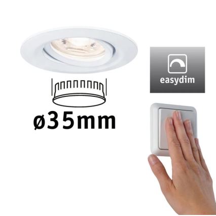Paulmann 92970 - LED/4,2W IP23 Hämardatav süvistatav valgusti vannituppa COIN 230V
