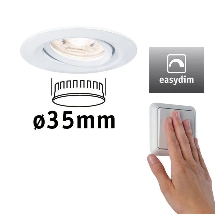 Paulmann 92970 - LED/4,2W IP23 Hämardatav süvistatav valgusti vannituppa COIN 230V