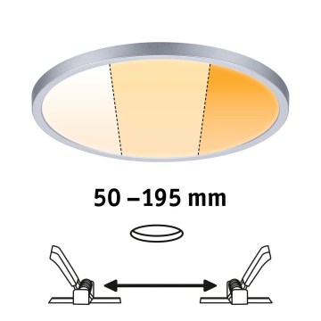Paulmann 92992 - AREO LED/16W IP44 süvistatav vannitoa laevalgusti 230V 2000/3000/4000K läbimõõt 23 cm mattkroom