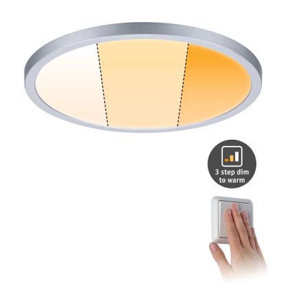 Paulmann 92992 - AREO LED/16W IP44 süvistatav vannitoa laevalgusti 230V 2000/3000/4000K läbimõõt 23 cm mattkroom