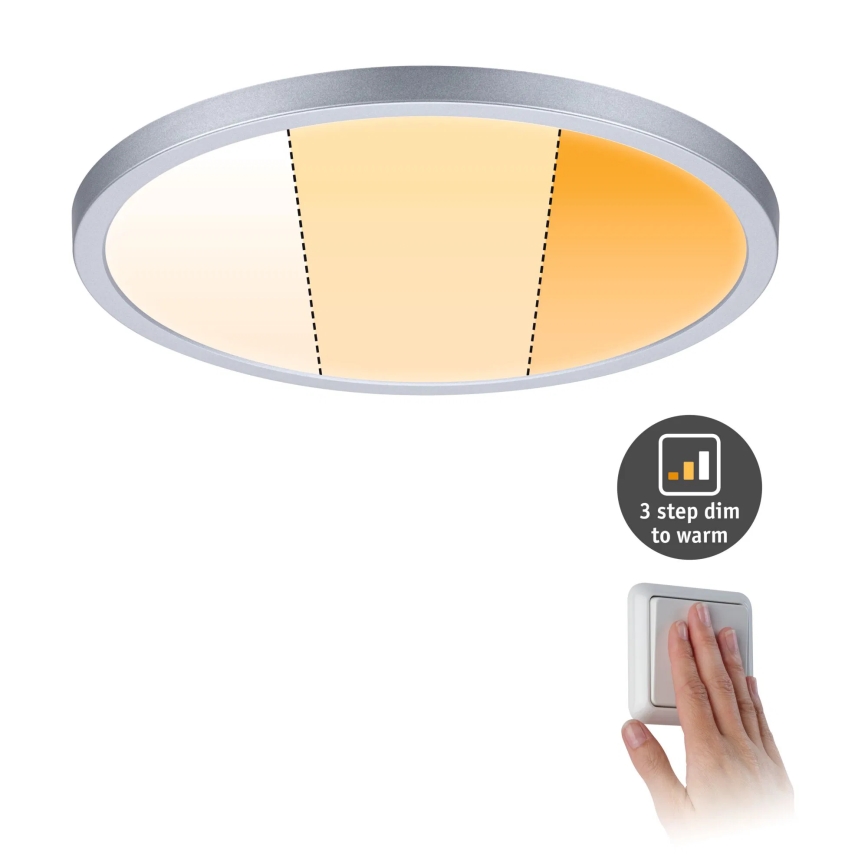 Paulmann 92992 - AREO LED/16W IP44 süvistatav vannitoa laevalgusti 230V 2000/3000/4000K läbimõõt 23 cm mattkroom