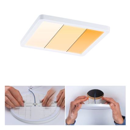 Paulmann 92993 - LED/13W IP44 Vannitoa süvisvalgusti AREO 230V 2000/3000/4000K 17,5x17,5 cm valge