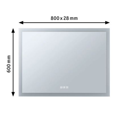 Paulmann 93013 - LED/22W IP44 Hämardatav kütteelemendi ja taustvalgustusega peegel vannituppa 230V  2700/4000/6500K
