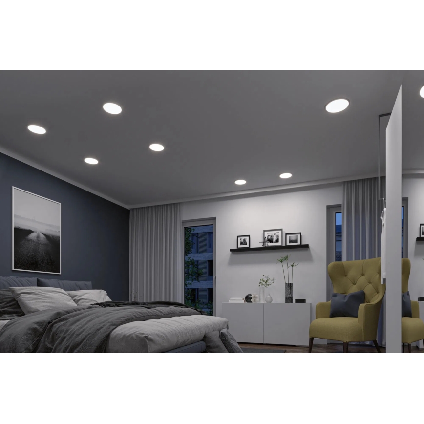 Paulmann 93046 - LED/16W IP44 Hämardatav vannitoa lae sissepaigaldatav valgusti AREO 230V 3000-6500K Ø 23 cm mattkroom