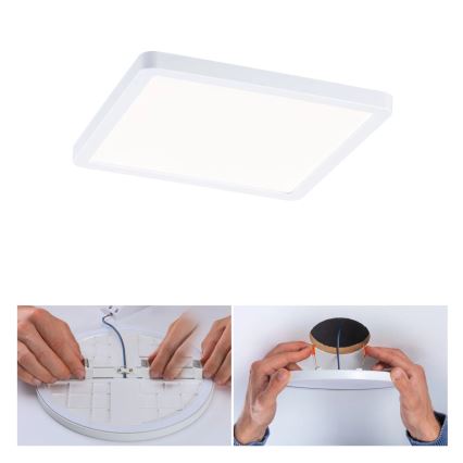 Paulmann 93059 - LED/13W IP44 Hämardatav vannitoa laessehitatav valgusti AREO 230V 17,5x17,5 cm valge