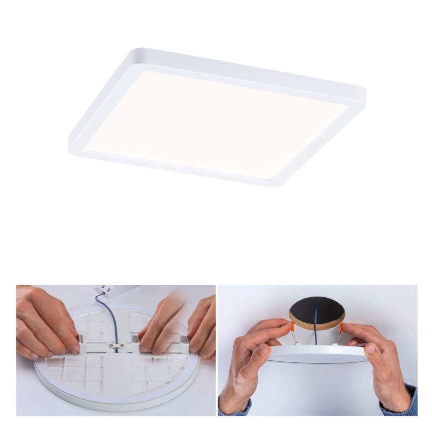 Paulmann 93059 - LED/13W IP44 Hämardatav vannitoa laessehitatav valgusti AREO 230V 17,5x17,5 cm valge