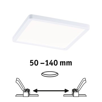 Paulmann 93059 - LED/13W IP44 Hämardatav vannitoa laessehitatav valgusti AREO 230V 17,5x17,5 cm valge