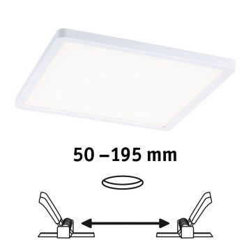 Paulmann 93060 - LED/16W IP44 Hämardatav vannitoa süvistatav valgusti AREO 230V 23x23 cm valge