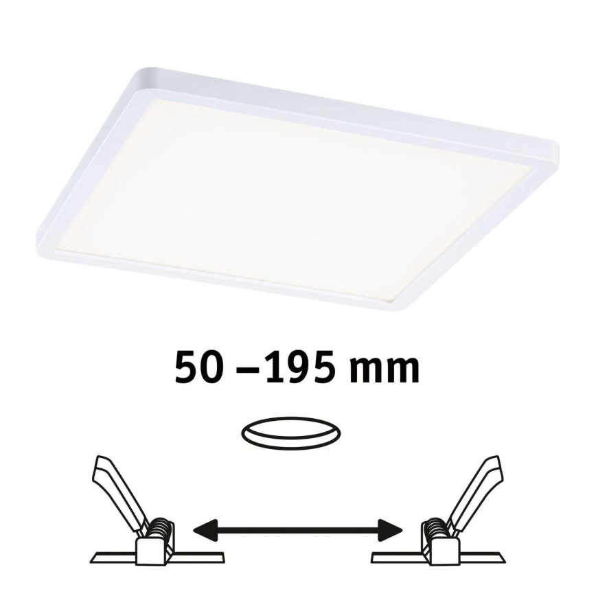 Paulmann 93060 - LED/16W IP44 Hämardatav vannitoa süvistatav valgusti AREO 230V 23x23 cm valge
