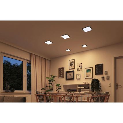 Paulmann 93101 - LED/13W IP44 vannitoa lae alla paigaldatav valgusti AREO 230V 2000/3000/4000K 17,5x17,5 cm must