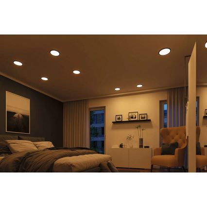 Paulmann 93102 - LED/16W IP44 AREO vannitoa süvistatav laevalgusti 230V 2000/3000/4000K Ø 23 cm must