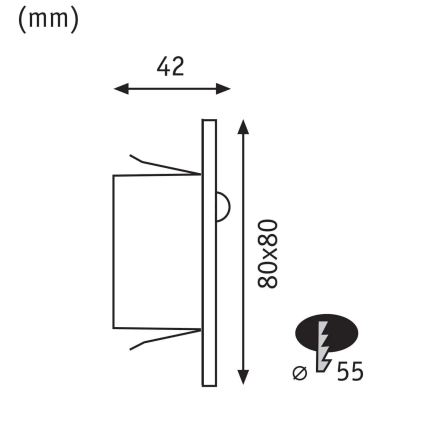 Paulmann 93133 - LED/1,2W Trepivalgusti anduriga EDGE 230V valge