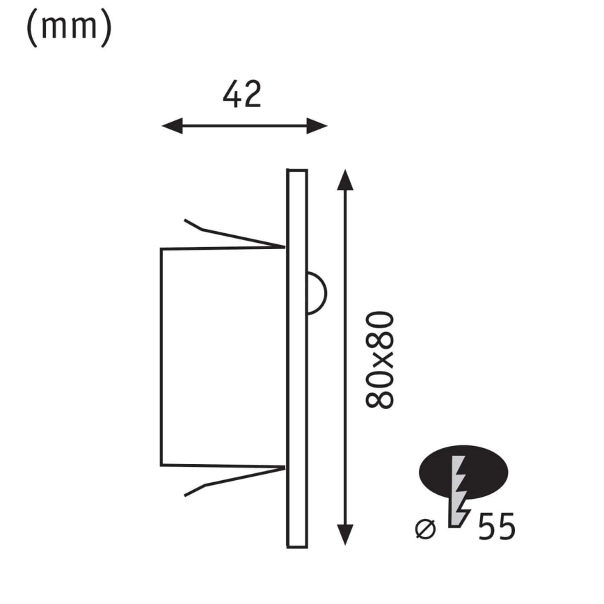 Paulmann 93133 - LED/1,2W Trepivalgusti anduriga EDGE 230V valge