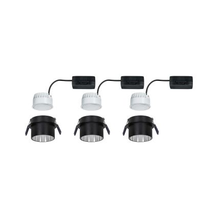 Paulmann 93383 - KOMPLEKT 3xLED/6W IP44 Hämardatav süvistatav valgusti vannituppa GIL 230V