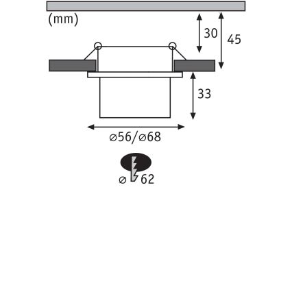 Paulmann 93383 - KOMPLEKT 3xLED/6W IP44 Hämardatav süvistatav valgusti vannituppa GIL 230V