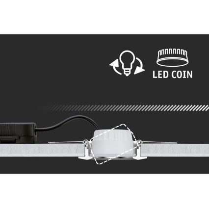 Paulmann 93402 - KOMPLEKT 3xLED/6W IP44 Hämardatav süvistatav valgusti vannituppa COLE 230V