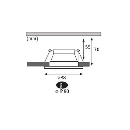 Paulmann 93402 - KOMPLEKT 3xLED/6W IP44 Hämardatav süvistatav valgusti vannituppa COLE 230V