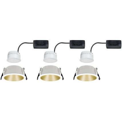 Paulmann 93406 - KOMPLEKT 3xLED/6,5W IP44 Hämardatav süvistatav vannitoavalgusti COLE 230V